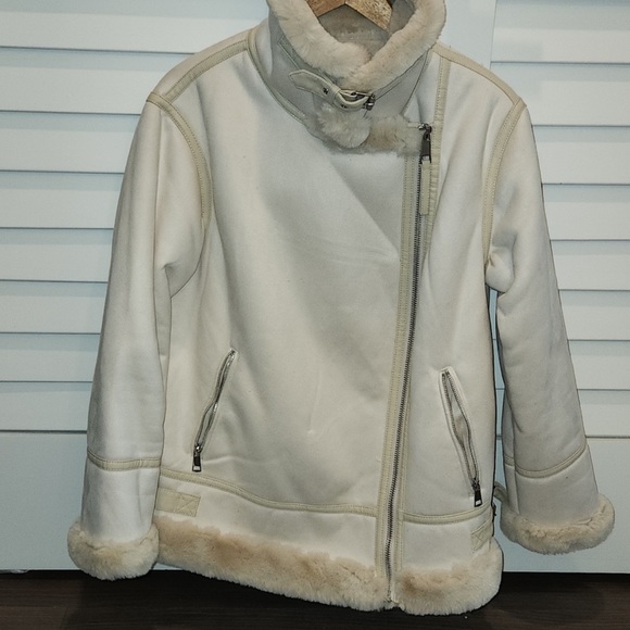 Zara shearling aviator coat - Picture 2 of 4